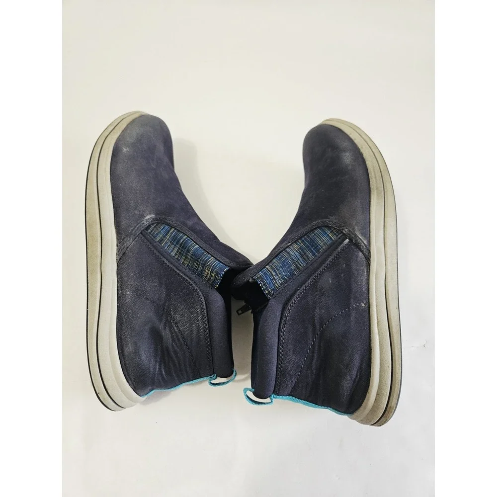 Clarks‎ Breeze Clover Ankle Boots Womens 9.5 Blue Side Zip Cloudstepper Casual